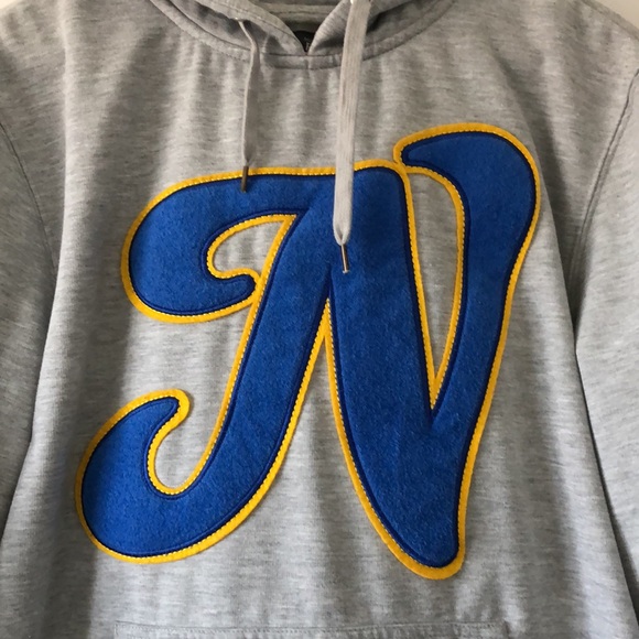 Numero Heather Grey Hoodie with Patch - Men’s Size M - Picture 2 of 7